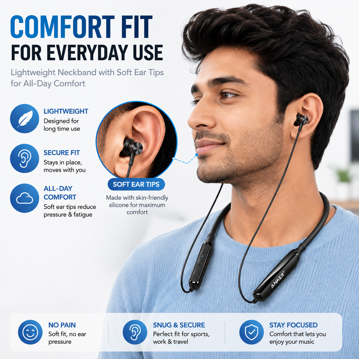 ANKER Snap-Sync Wireless Neckband