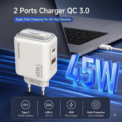 RECRSI 45W Dual-Port Super Fast Charger